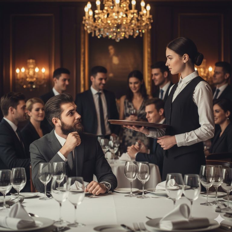 Un millionnaire insulte une serveuse en italien, stupéfait par sa réplique cinglante et son franc-parler.