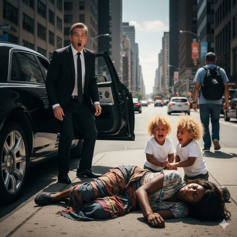 Une mère sans abri s’est effondrée sur le trottoir — jusqu’à ce qu’un milliardaire s’arrête et réalise que les jumeaux lui ressemblaient exactement…