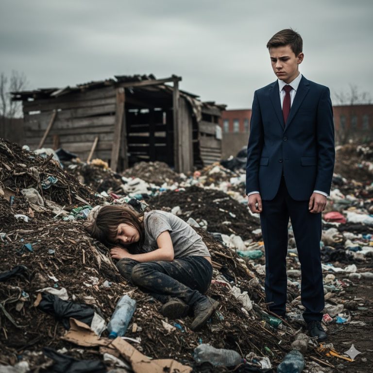 Una niñita dormitaba dentro de un contenedor de basura, en una calle solitaria de Ciudad de México, cuando un hombre extremadamente rico se acercó a ella