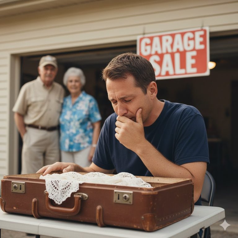 “Compró una vieja maleta en una venta de garaje por solo cinco euros, pensando que era basura. Pero cuando la abrió en su casa, encontró algo tan inesperado y profundamente humano que rompió a llorar… sin saber que aquel hallazgo lo conectaría con una historia de amor perdida hace más de 70 años.”